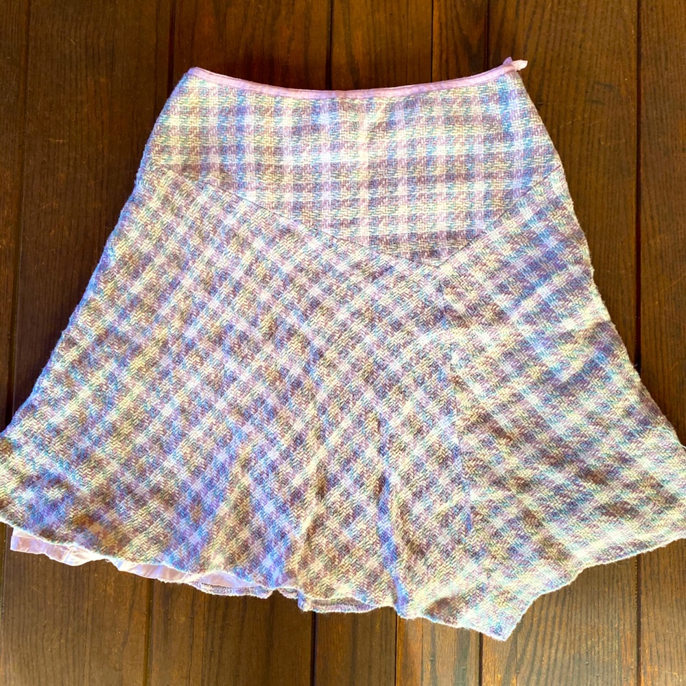 Phoebe Plaid A Line Asymmetrical  Skirt Size 6